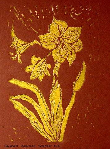 Amaryllis-yellow On Red